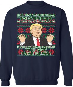 Fake News Trump Ugly Christmas Sweater