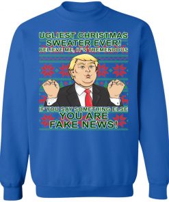 Fake News Trump Ugly Christmas Sweater