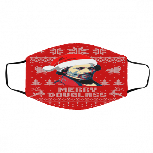 Frederick Douglass Merry Douglass Ugly Christmas face mask