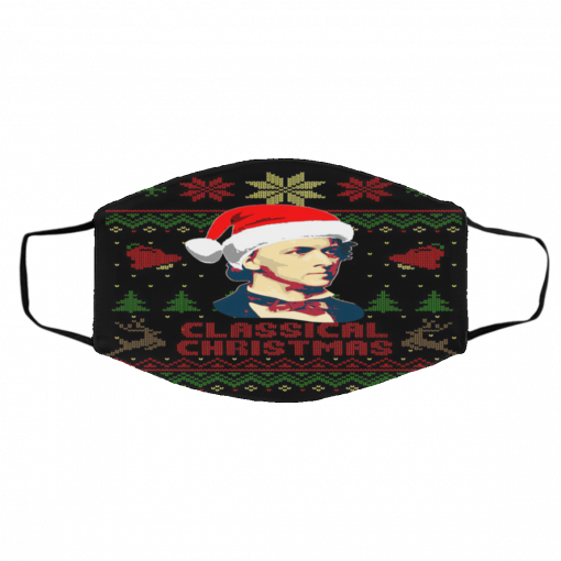 Frederick Chopin Classical Ugly Christmas face mask