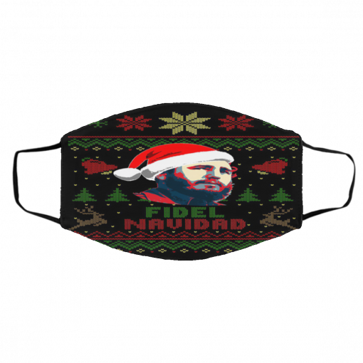 Fidel Navidad Ugly Christmas face mask