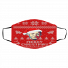 Eisenhower Merry Ugly Christmas face mask