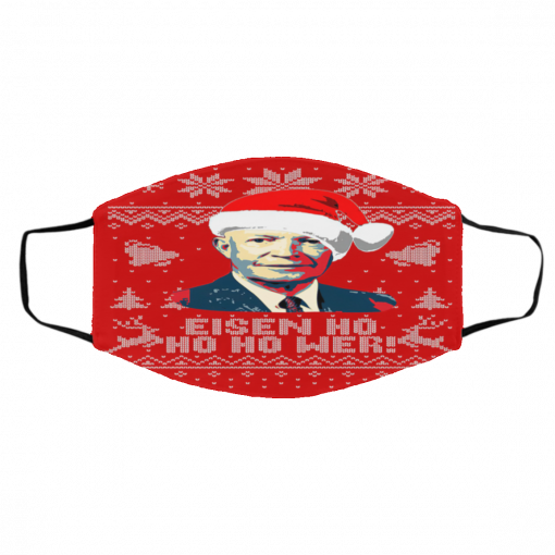 Eisenhower Ho Ho Ho Ugly Christmas face mask
