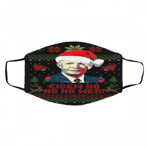 Eisenhower HO HO HO Ugly Christmas black face mask
