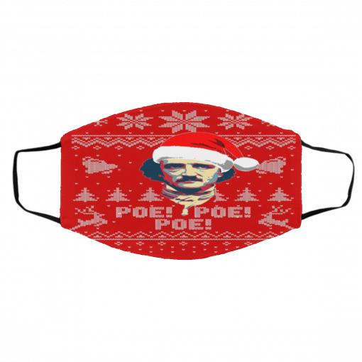 Edgar Allan Poe Ho Ho Ho Poe Poe Poe Ugly Christmas face mask