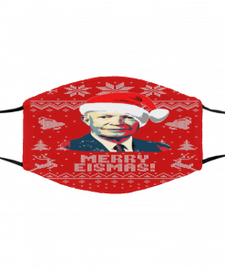 Dwight D Eisenhower Merry Eismas Ugly Christmas face mask