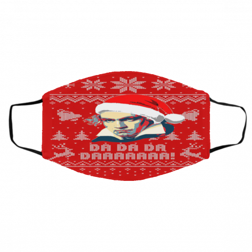 Da Da Da Daaaaaaa Ludwig Van Beethoven Ugly Christmas face mask