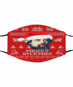 Charles Dickens Merry Dickmas Ugly Christmas face mask