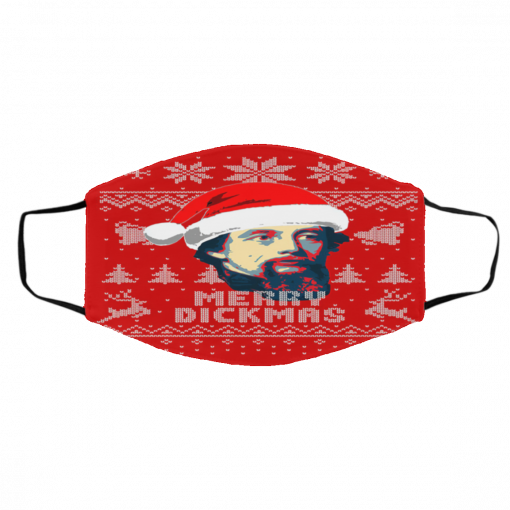 Charles Dickens Merry Dickmas Ugly Christmas face mask