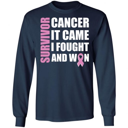 Breast Cancer Awareness Fight Cancer Ribbon Long Sleeve T-Shirt