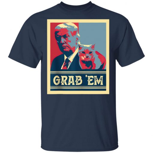 Grab Em Vote Pro Donald Trump Cat Republican Conservative T-Shirt