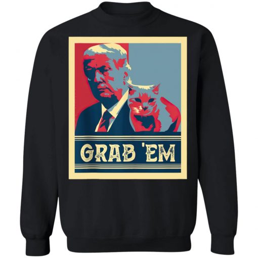 Grab Em Vote Pro Donald Trump Cat Republican Conservative T-Shirt