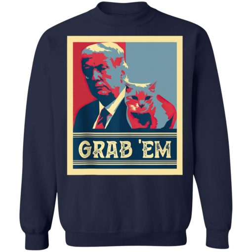 Grab Em Vote Pro Donald Trump Cat Republican Conservative T-Shirt