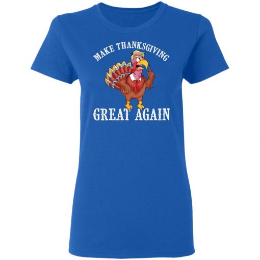 Cool Make Thanksgiving Great Again Funny Turkey Trump T-Shirt