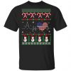 Christmas USA Heartbeat Trump 2020 election flag T-Shirt