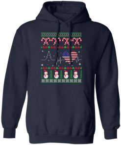 Christmas USA Heartbeat Trump 2020 election flag gift T-Shirt