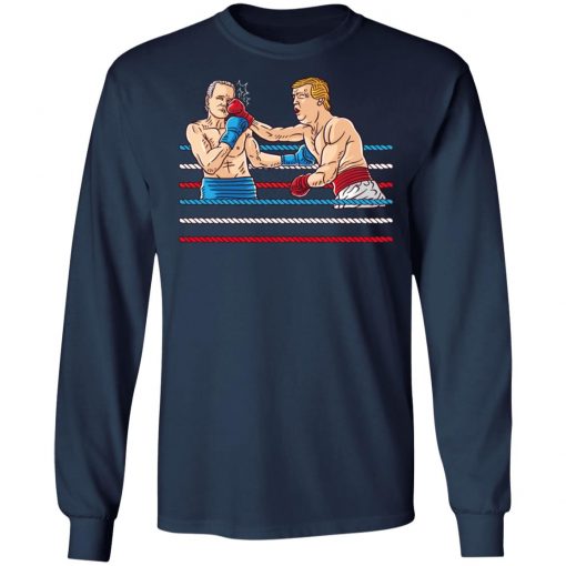 Boxer Donald Trump Boxing Biden Winning President Election Long Sleeve T-Shirt