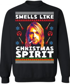 Smells Like Christmas Spirit Kurt Cobain Ugly Christmas Sweater