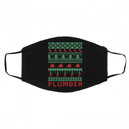 Plumber Ugly Christmas face mask