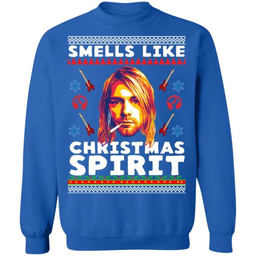 Smells Like Christmas Spirit Kurt Cobain Ugly Christmas Sweater