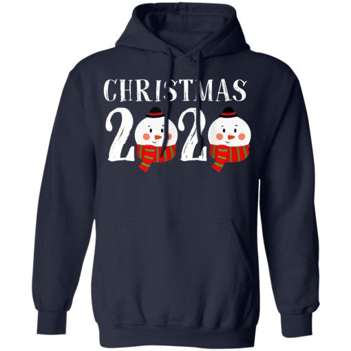 Snowman Christmas 2020 Wearing Face Mask Matching Family T-Shirt