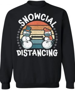 Snowcial Distancing Vintage Christmas 2020 Family Holidays T-Shirt