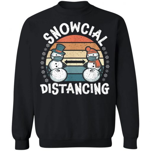 Snowcial Distancing Vintage Christmas 2020 Family Holidays T-Shirt