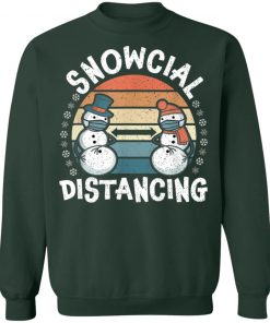 Snowcial Distancing Vintage Christmas 2020 Family Holidays T-Shirt