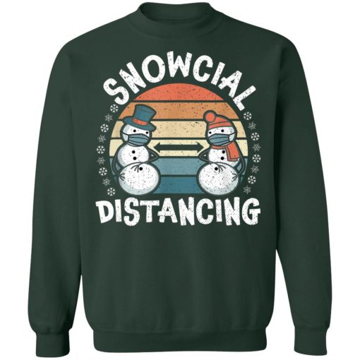 Snowcial Distancing Vintage Christmas 2020 Family Holidays T-Shirt