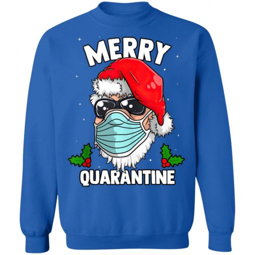 Santa Merry Quarantine Funny Christmas Humor Pandemic Gifts Tank Top