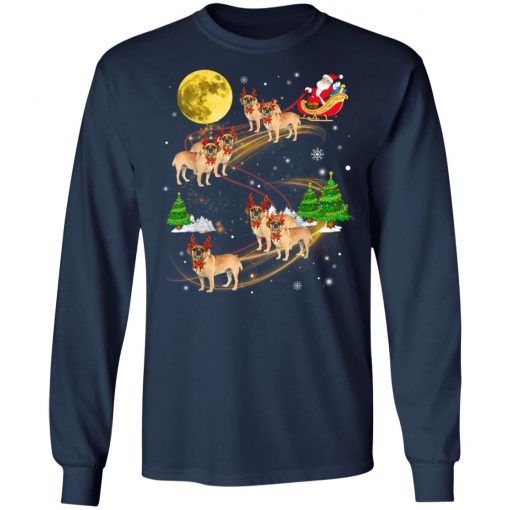 Puggle Reindeer Christmas Dog Riding Santa Xmas Gift T-Shirt
