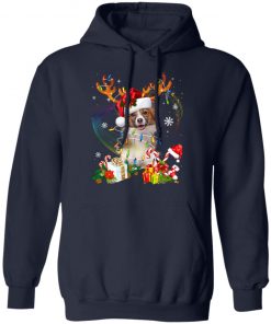 Papillon Reindeer Christmas Lights Funny Dog Xmas Gift Sweatshirt