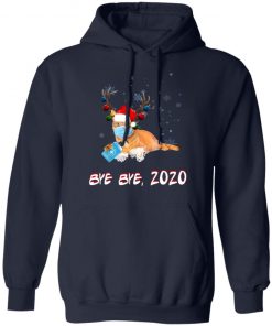 Orange Tabby Cat Bye Bye 2020 Christmas New Year T-Shirt