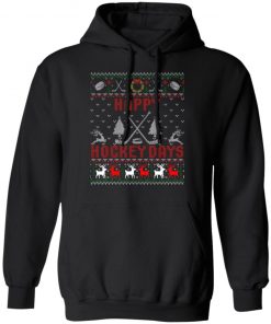 Happy Hockey Days Funny Ugly Christmas Sweater T-Shirt