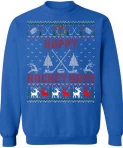 Happy Hockey Days Funny Ugly Christmas Sweater T-Shirt