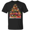 Funny Famingo Christmas Tree Cute Shirt T-Shirt