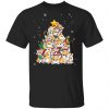 Funny Corgi Christmas Tree Lights Dog Lover T-Shirt