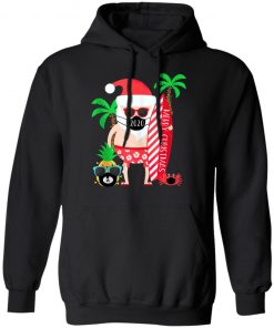 Funny 2020 Christmas Surfing Gift for Surfer Santa with Mask T-Shirt