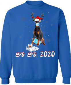 Doberman Pinscher Dog Bye Bye 2020 Christmas New Year T-Shirt