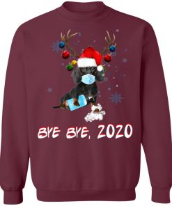 Dachshund Dog Bye Bye 2020 Christmas New Year T-Shirt