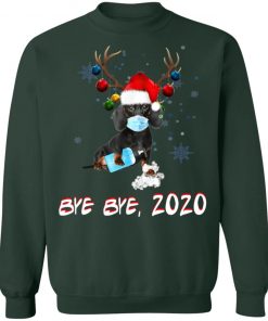 Dachshund Dog Bye Bye 2020 Christmas New Year T-Shirt