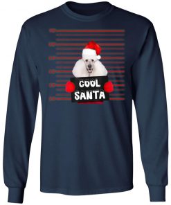 Cool Santa Poodle Dog Christmas Funny, Long Sleeve, Hoodie T-Shirt