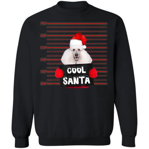 Cool Santa Poodle Dog Christmas Funny, Long Sleeve, Hoodie T-Shirt