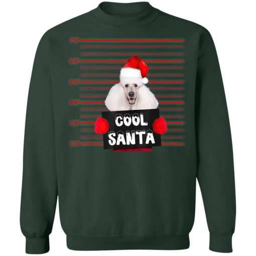 Cool Santa Poodle Dog Christmas Funny, Long Sleeve, Hoodie T-Shirt