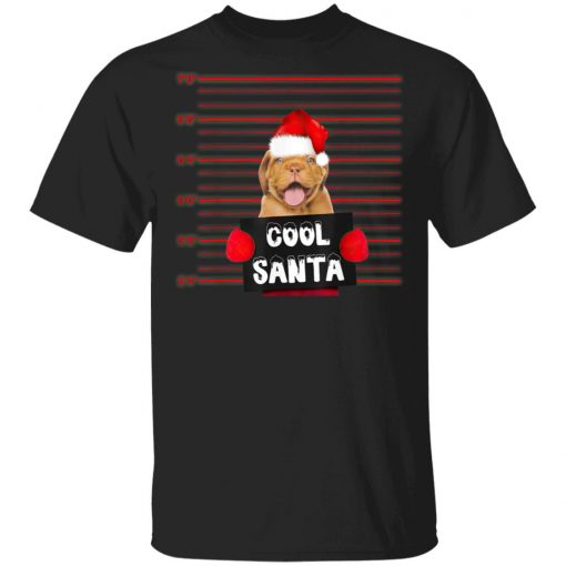 Cool Santa Dogue De Bordeaux Dog Christmas Funny T-Shirt