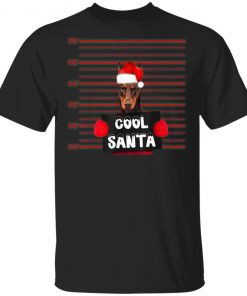 Cool Santa Doberman Pinscher Dog Christmas Funny T-Shirt