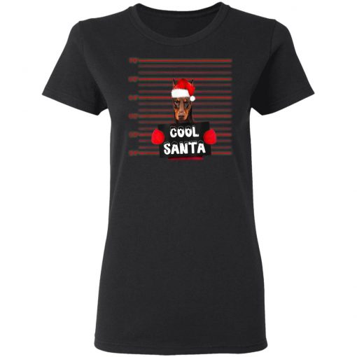 Cool Santa Doberman Pinscher Dog Christmas Funny T-Shirt