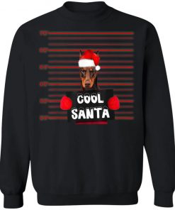 Cool Santa Doberman Pinscher Dog Christmas Funny T-Shirt