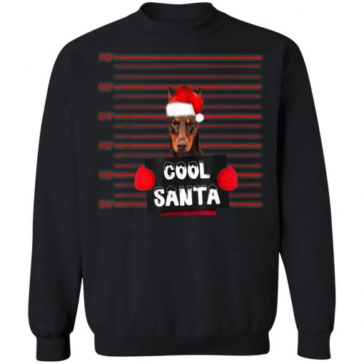 Cool Santa Doberman Pinscher Dog Christmas Funny T-Shirt