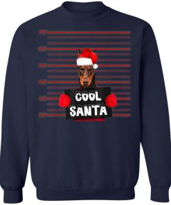 Cool Santa Doberman Pinscher Dog Christmas Funny T-Shirt